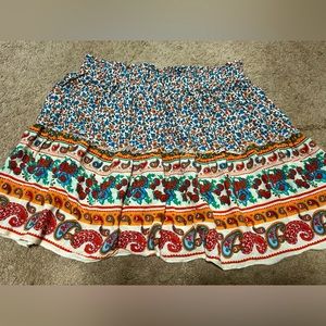 Summer multicolored mini skirt